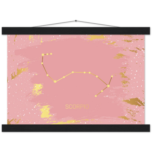 Sterrenbeeld Poster SCORPIO - SCHORPIOEN | mat papier poster met houten hanger