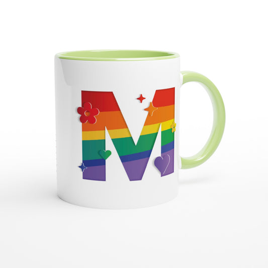 Letter M - Regenboog Mok | Meerdere kleuren!