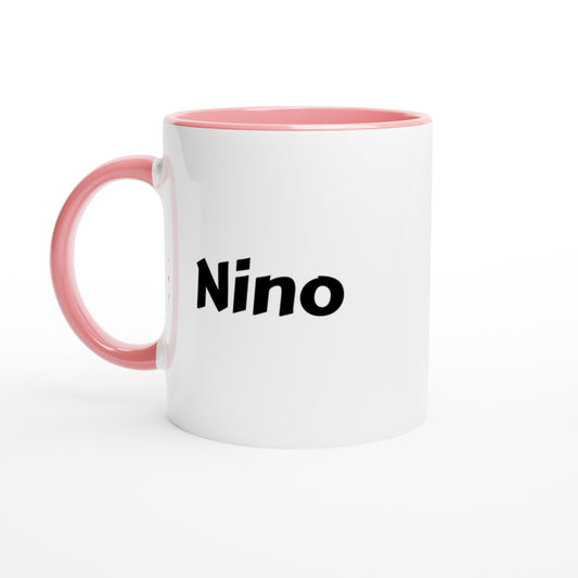 Nino voornaam mok - beker - kado collega - verjaardag - persoonlijke naam collega - cadeau beker in verschillende kleuren!
