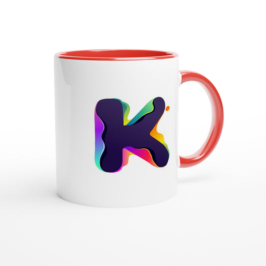 Letter K - Splashing Wave Mok | Meerdere kleuren!