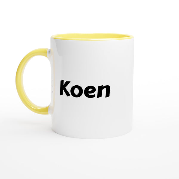 Koen naam cadeau mok - beker - kado collega - moederdag - verjaardag - persoonlijke voornaam mok werknemer - collega | Beker in verschillende kleuren!