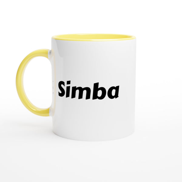 Simba voornaam mok - beker - kado collega - verjaardag - persoonlijke naam collega - cadeau beker in verschillende kleuren!