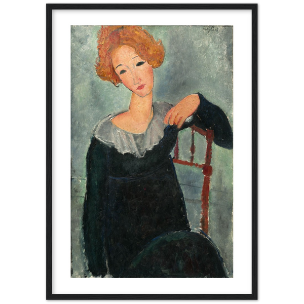 Vrouw met rood haar - Amedeo Modigliani | poster | mat papier | houten lijst