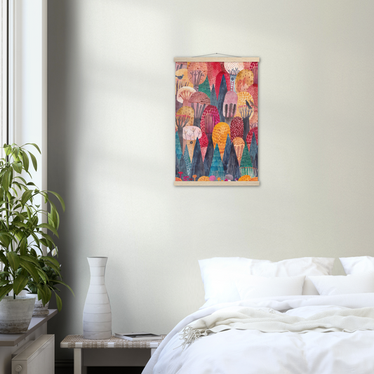 This is my forest | mat papier poster met houten hanger