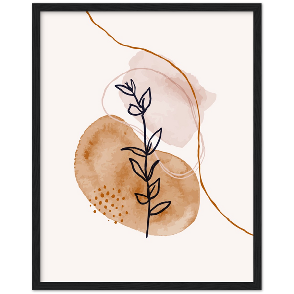 Abstract lines and shapes | poster | mat papier | houten lijst