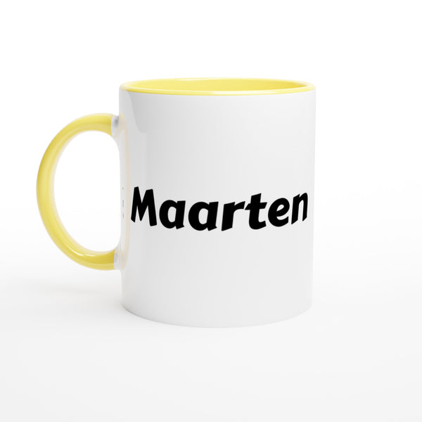 Maarten voornaam mok - beker - kado collega - verjaardag - persoonlijke naam collega - cadeau beker in verschillende kleuren!