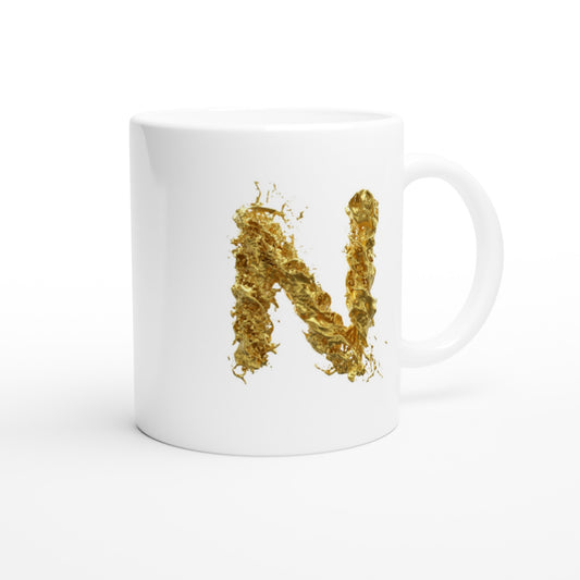 Letter N - Goud Mok - Beker