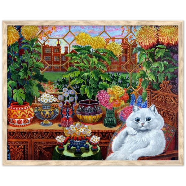 Sitting Cat - Louis Wain | poster | mat papier | houten lijst