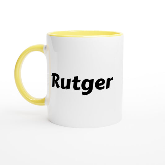 Rutger voornaam mok - beker - kado collega - verjaardag - persoonlijke naam collega - cadeau beker in verschillende kleuren!