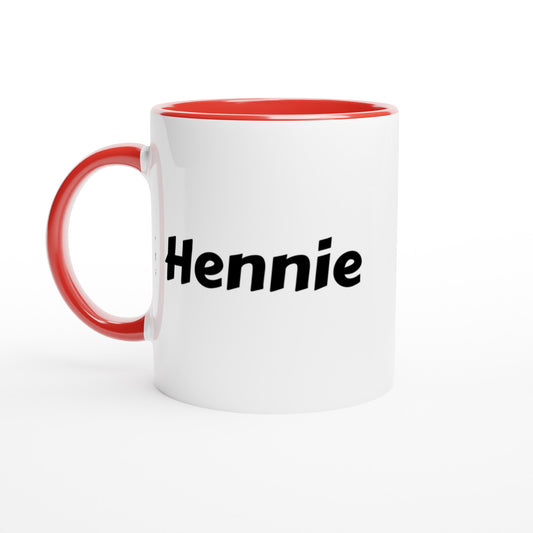 Hennie naam cadeau mok - beker - kado collega - moederdag - verjaardag - persoonlijke voornaam mok werknemer - collega | Beker in verschillende kleuren!