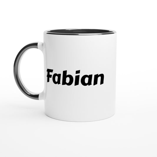 Fabian naam cadeau mok - beker - kado collega - moederdag - verjaardag - persoonlijke voornaam mok werknemer - collega | Beker in verschillende kleuren!
