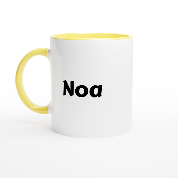 Noa voornaam mok - beker - kado collega - verjaardag - persoonlijke naam collega - cadeau beker in verschillende kleuren!