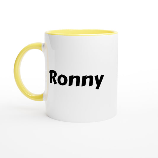 Ronny mok - beker - kado collega - verjaardag - persoonlijke naam collega - cadeau beker in verschillende kleuren!