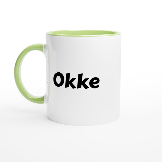 Okke voornaam mok - beker - kado collega - verjaardag - persoonlijke naam collega - cadeau beker in verschillende kleuren!