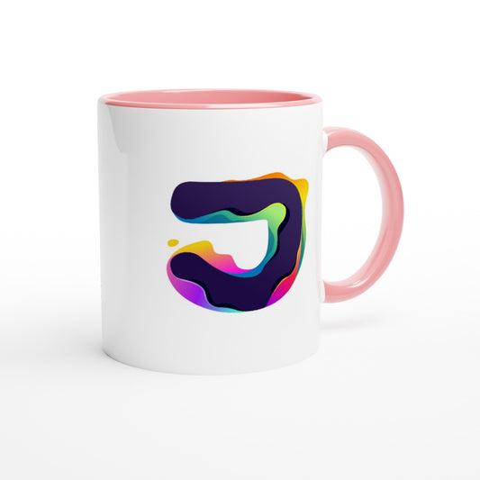 Letter J - Splashing Wave Mok | Meerdere kleuren!