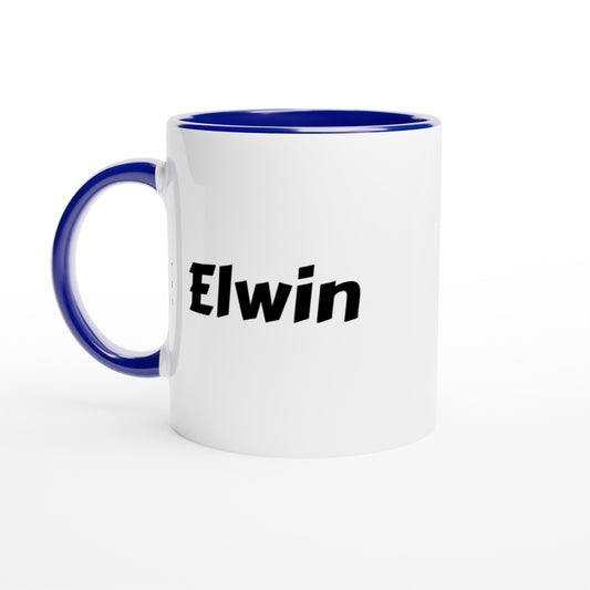 Elwin naam cadeau mok - beker - kado collega - moederdag - verjaardag - persoonlijke voornaam mok werknemer - collega | Beker in verschillende kleuren!