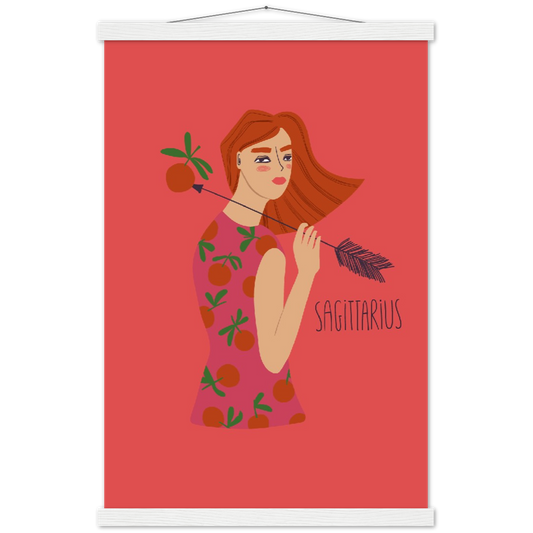 Sterrenbeeld poster SAGITTARIUS - Boogschutter | mat papier poster met houten hanger