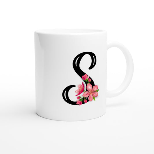 Letter S - Flower Mok - Beker