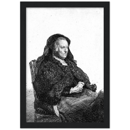 Neeltgen moeder van - Rembrandt van Rijn | poster | mat papier | houten lijst