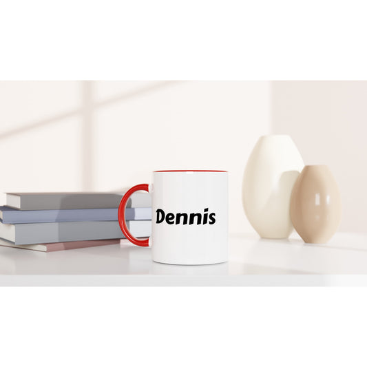 Dennis naam cadeau mok - beker - kado collega - moederdag - verjaardag - persoonlijke voornaam mok werknemer - collega | Beker in verschillende kleuren!