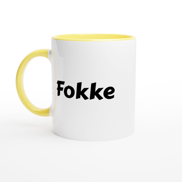 Fokke naam cadeau mok - beker - kado collega - moederdag - verjaardag - persoonlijke voornaam mok werknemer - collega | Beker in verschillende kleuren!