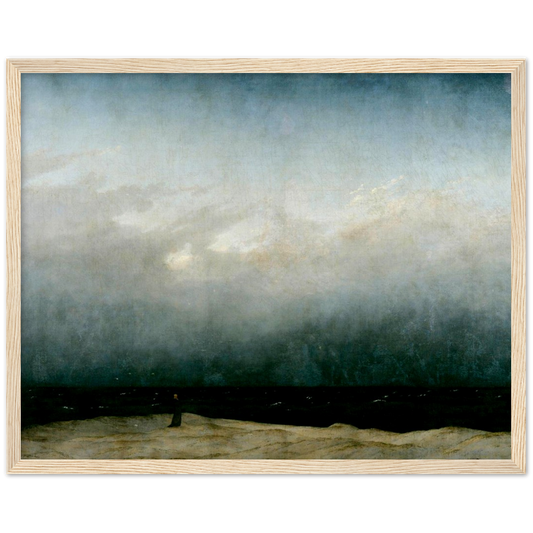 Der Mönch am Meer - Caspar David Friedrich | poster | mat papier | houten lijst