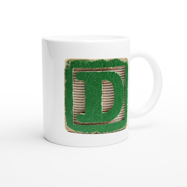 Letter D -  Vintage Mok - Beker