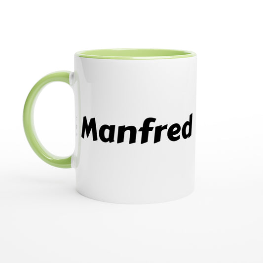 Manfred voornaam mok - beker - kado collega - verjaardag - persoonlijke naam collega - cadeau beker in verschillende kleuren!