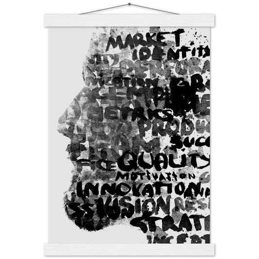 Identity | mat papier poster met houten hanger