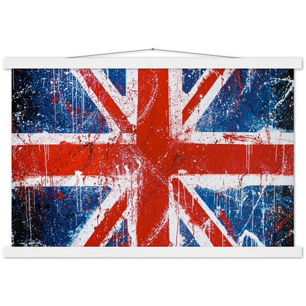 Union Flag, Union Jack | mat papier poster met houten hanger