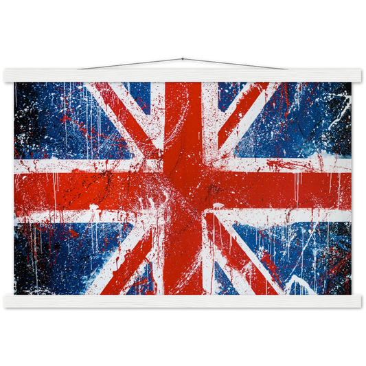 Union Flag, Union Jack | mat papier poster met houten hanger