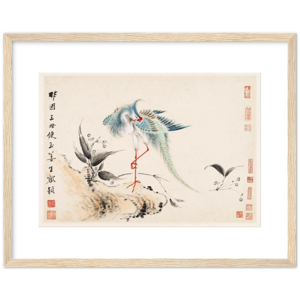 Birds and Flowers - Hua Yan | poster | mat papier | houten lijst