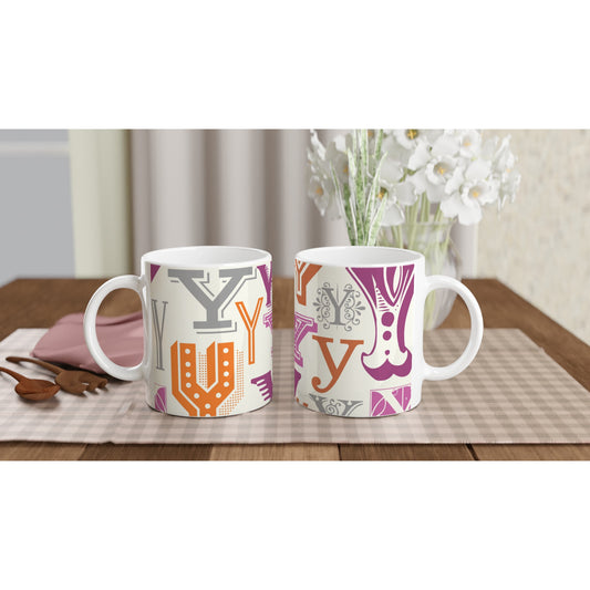Letter Y - Vintage Mok - Beker