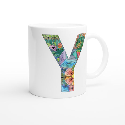 Letter Y - Glas in lood Mok - Beker