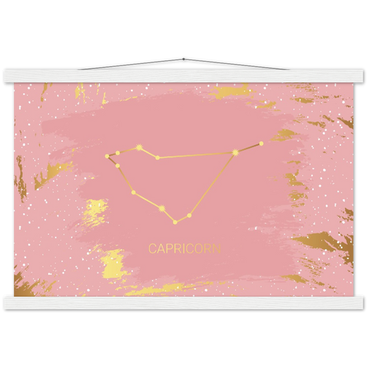 Sterrenbeeld poster CAPRICORNUS - STEENBOK | mat papier poster met houten hanger