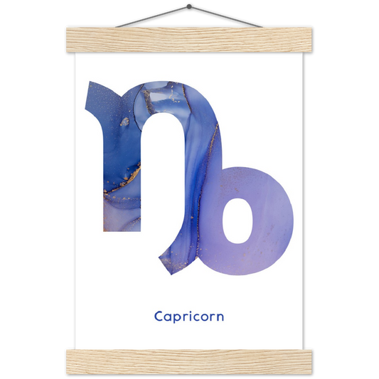 Sterrenbeeld poster CAPRICORNUS - STEENBOK | mat papier poster met houten hanger