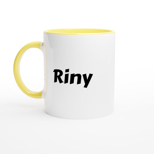 Riny voornaam mok - beker - kado collega - verjaardag - persoonlijke naam collega - cadeau beker in verschillende kleuren!