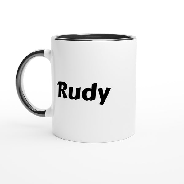 Rudy voornaam mok - beker - kado collega - verjaardag - persoonlijke naam collega - cadeau beker in verschillende kleuren!