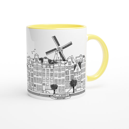 Skyline Amsterdam - Mokum - Cadeau Mok | Beker in verschillende kleuren!
