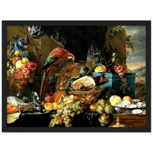 Pronkstilleven - Jan Davidsz. de Heem | poster | mat papier | houten lijst