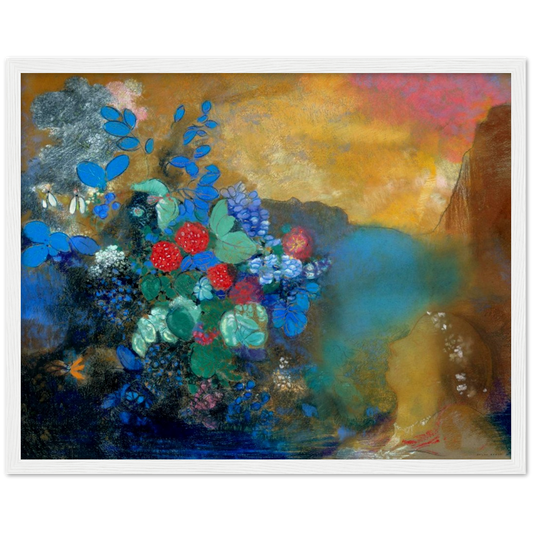 Ophelia Among the Flowers - Odilon Redon | poster | mat papier | houten lijst