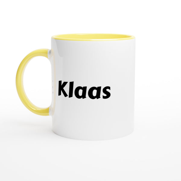 Klaas naam cadeau mok - beker - kado collega - moederdag - verjaardag - persoonlijke voornaam mok werknemer - collega | Beker in verschillende kleuren!