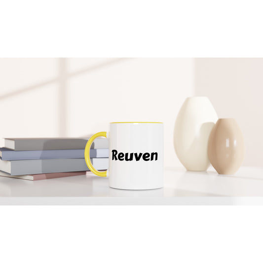 Reuven voornaam mok - beker - kado collega - verjaardag - persoonlijke naam collega - cadeau beker in verschillende kleuren!