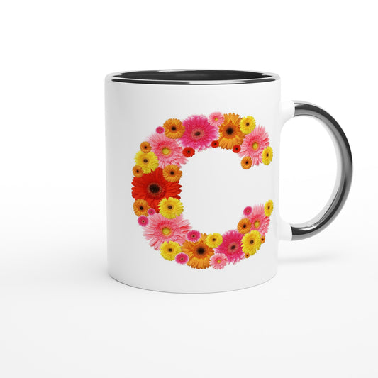Letter C - Bloemen Mok | Meerdere kleuren!