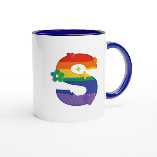 Letter S - Regenboog Mok | Meerdere kleuren!