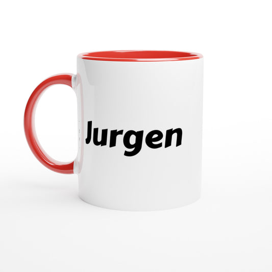 Jurgen naam cadeau mok - beker - kado collega - moederdag - verjaardag - persoonlijke voornaam mok werknemer - collega | Beker in verschillende kleuren!