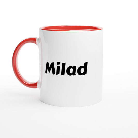 Milad voornaam mok - beker - kado collega - verjaardag - persoonlijke naam collega - cadeau beker in verschillende kleuren!