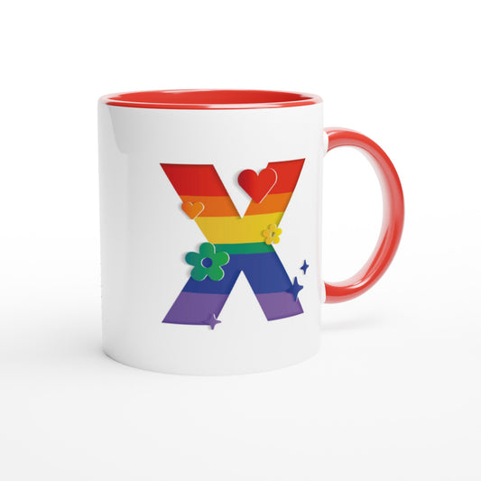 Letter X - Regenboog Mok | Meerdere kleuren!