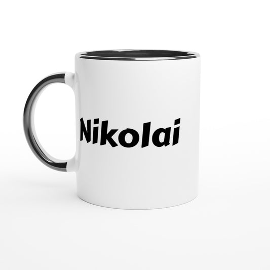 Nikolai voornaam mok - beker - kado collega - verjaardag - persoonlijke naam collega - cadeau beker in verschillende kleuren!