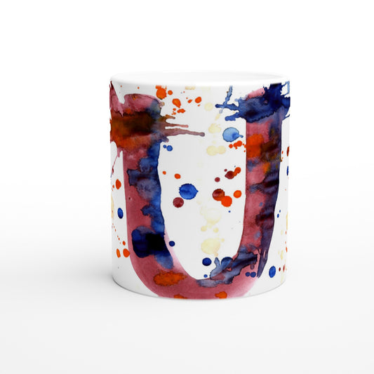 Letter U - Paint Mok - Beker